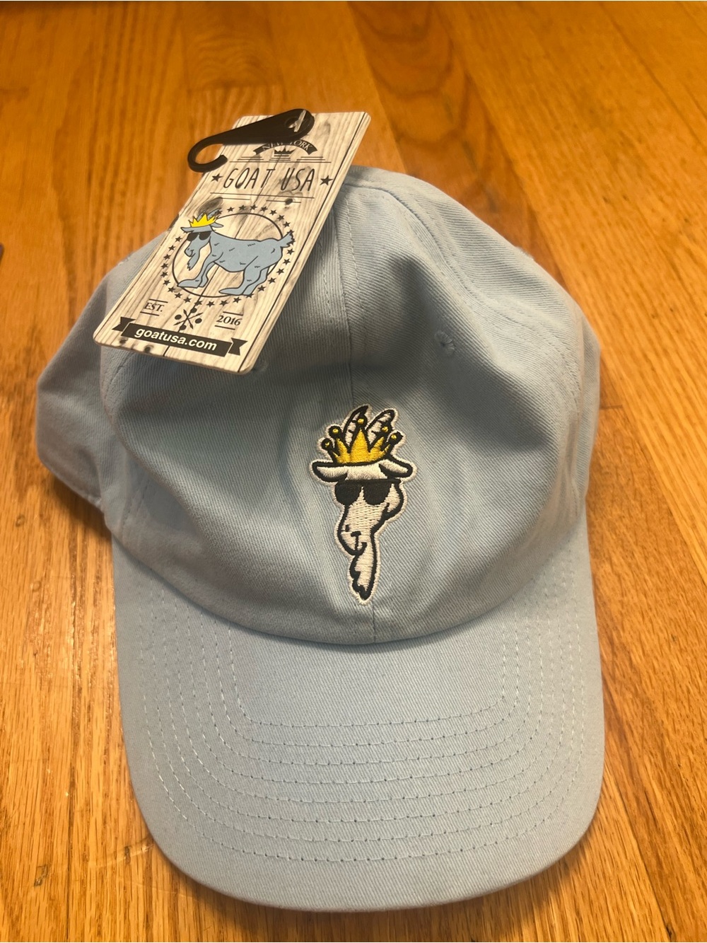GOAT USA Light Blue Cotton Baseball Cap hat